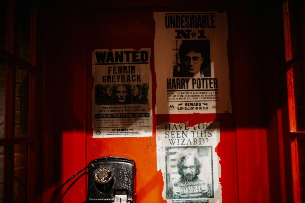 Wanted posters for harry potter and fenrir greyback